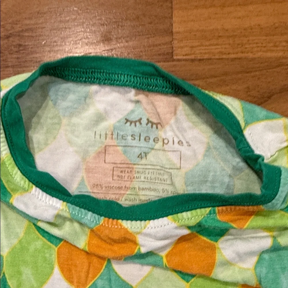 Little Sleepies Dragon Scales PLAY condition Pajama Set 4t - Picture 2 of 9